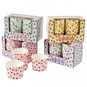 Cake cups 12p rand/jordgubbar grön Rice
