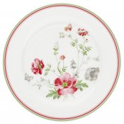 Meadow plate white från Greengate finns hos halloncollection.se