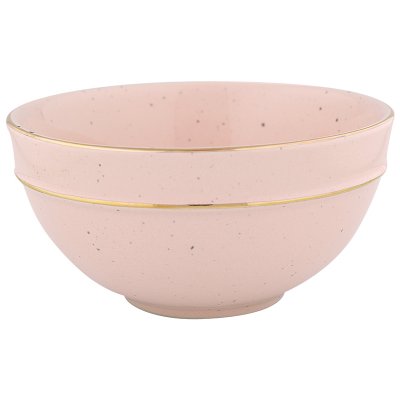Cereal bowl pale pink with gold från Greengate finns hos halloncollection.se