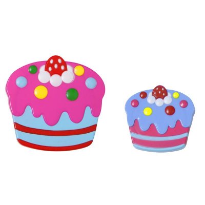 Burkar cupcake 2-pack rosa/blå Rice