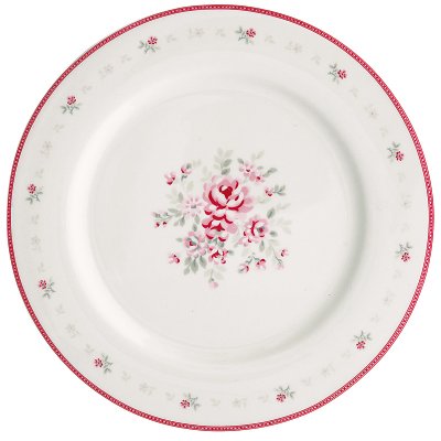Dinnerplate Flora white från Greengate finns hos halloncollection.se