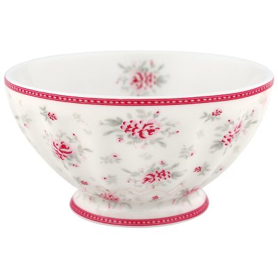French bowl Flora white från Greengate finns hos halloncollection.se