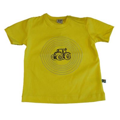 *T-shirt traktor gul Pippi.dk
